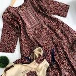 PRINTED PARTY WEAR WITH LONG DUPPATTA