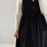 PINAFORE WITH RIB SHIRT