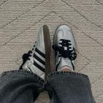 ADIDAS ORIGINALS SAMBA SILVER WHITE