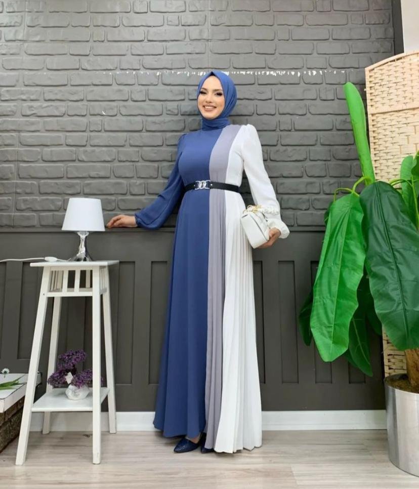 GOWN WITH CLOTH BELT