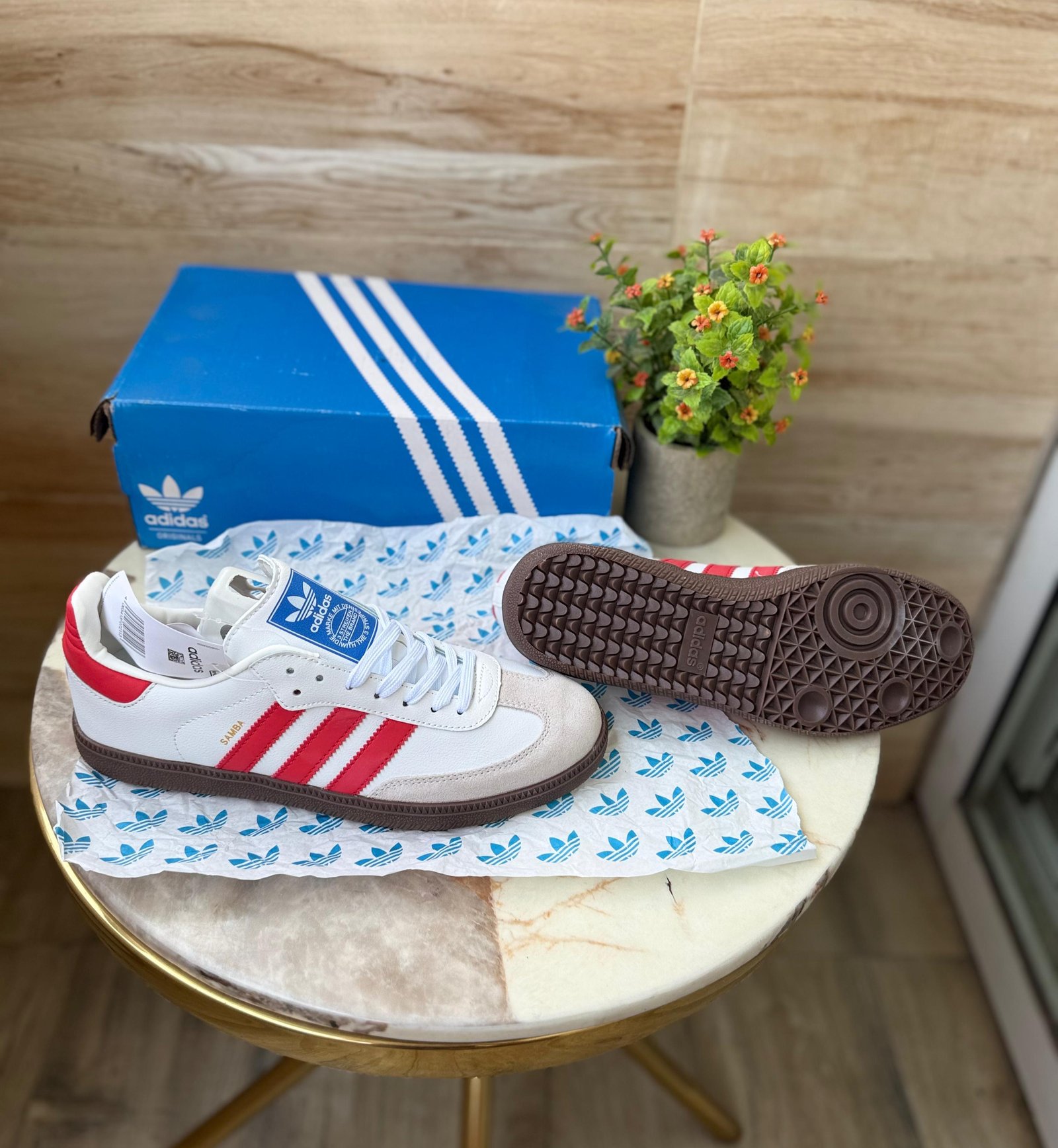 ADIDAS SAMBA WHITE RED