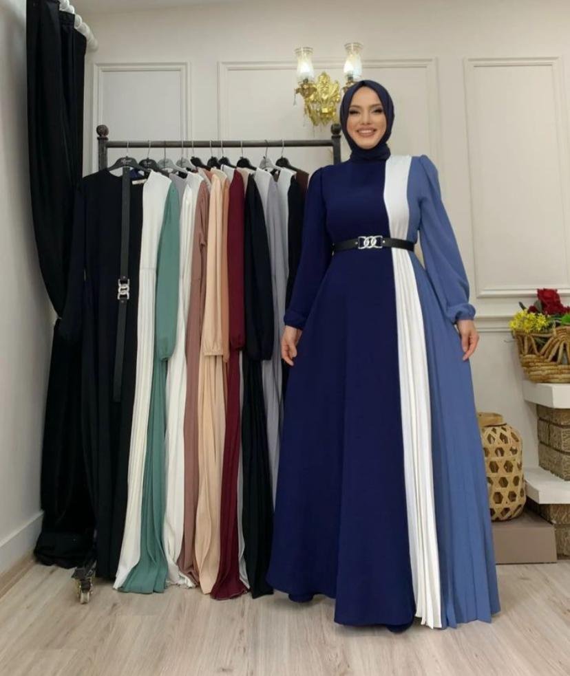 GOWN WITH CLOTH BELT