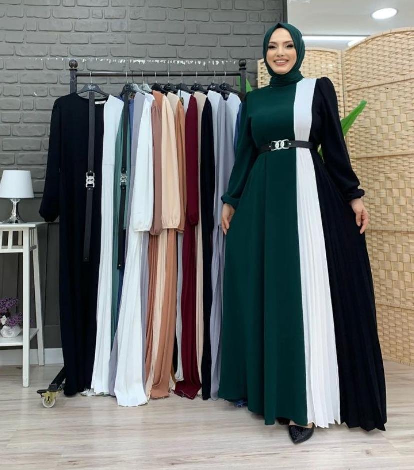 GOWN WITH CLOTH BELT