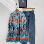 PLEATED TOP WITH PANT