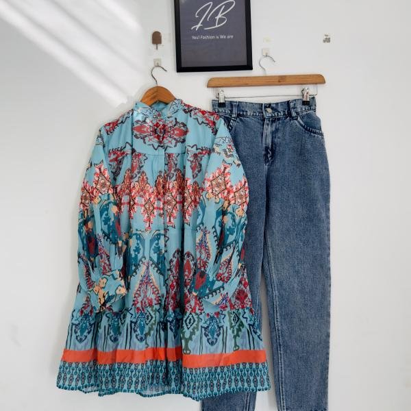 PLEATED TOP WITH PANT