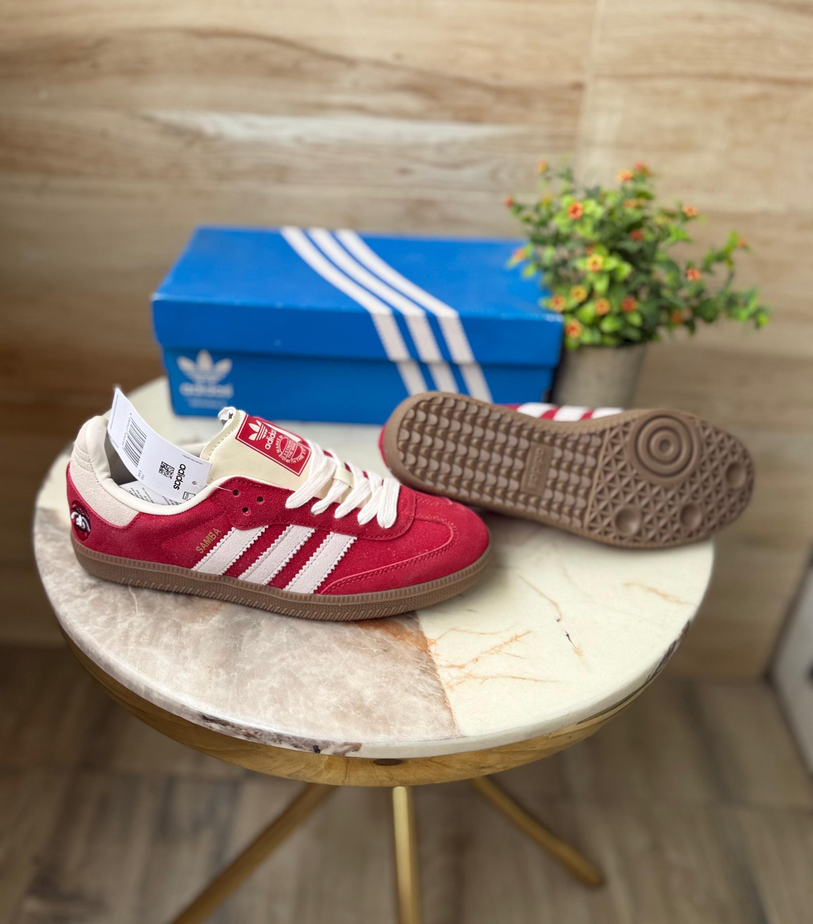 ADIDAS ORIGINALS SAMBAS "BETTER SCARLET OFFWHITE"