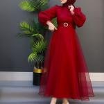 ORGANZA GOWN WITH BELT