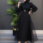 ORGANZA GOWN WITH BELT