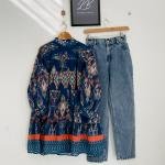 PLEATED TOP WITH PANT