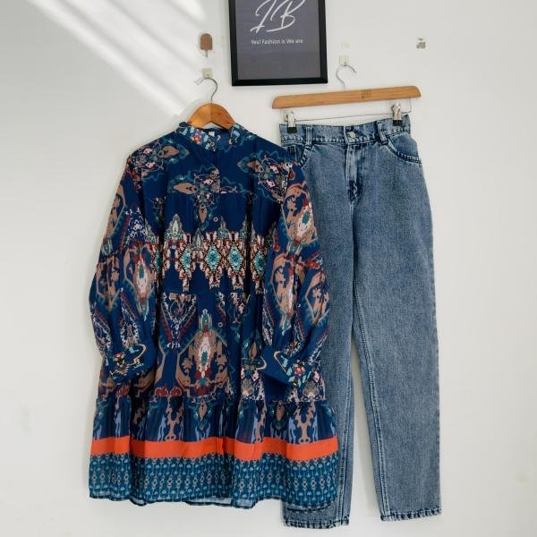 PLEATED TOP WITH PANT